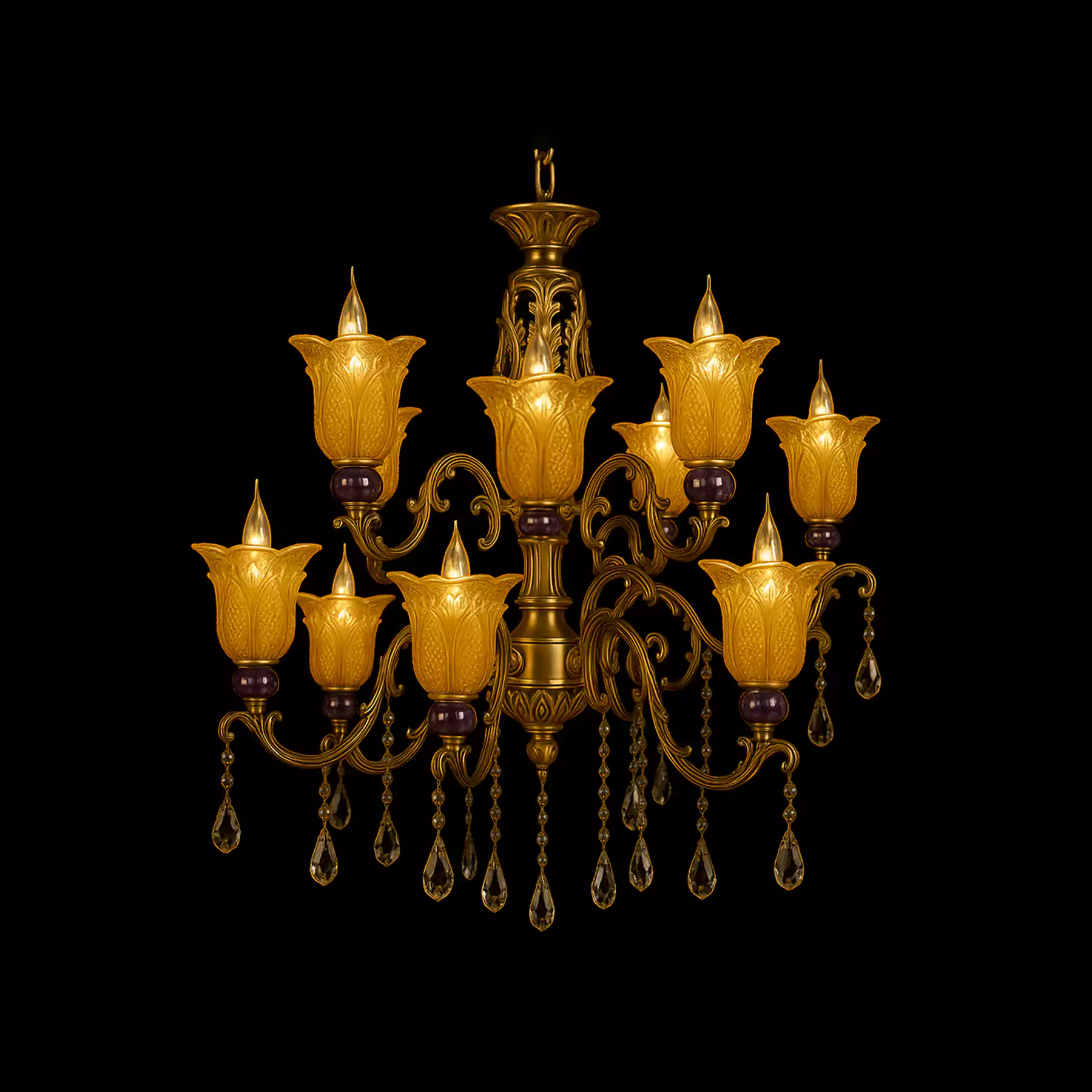 Golden Majesty Chandelier